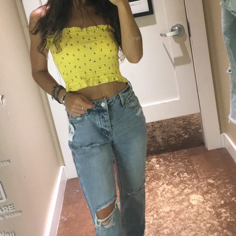 Yellow Pacsun tube top